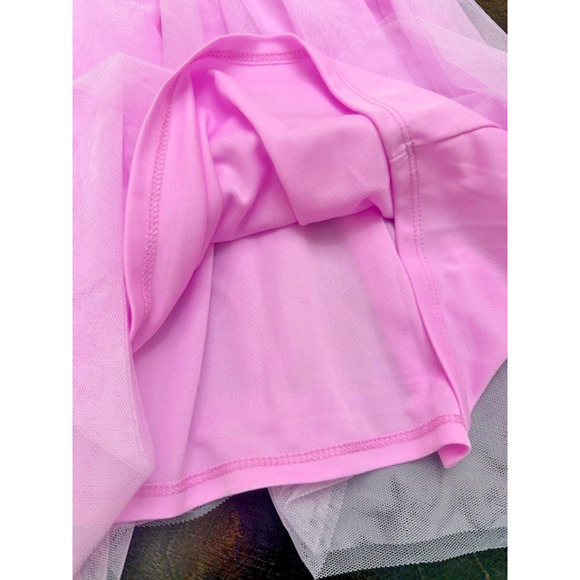ZUNIE GIRLS DRESS BRIGHT PINK IVORY TULLE W/LOVE EMBROIDERED TOP SIZE 6X NEW $56 - Picture 8 of 10